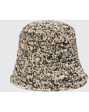 IBELIV Andao Crocheted Raffia Hat - Metallic