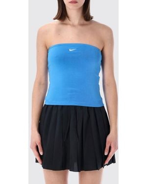 Nike Slim-Fit Bandeau Top - Blue
