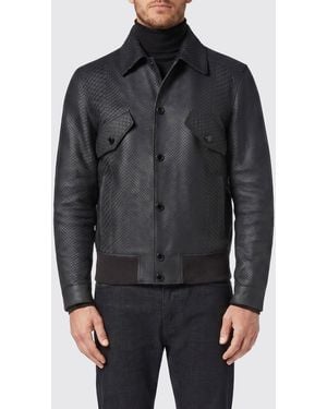 Billionaire Python Print Lambskin Bomber Jacket - Grey