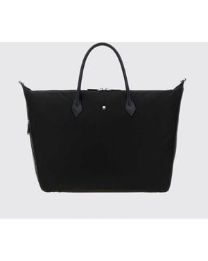 Montblanc Bolsa De Viaje The Weekender De Nailon Y Piel De Becerro - Negro