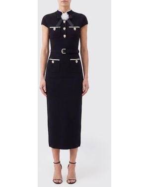 Self-Portrait Sheath Midi Dress - Blue