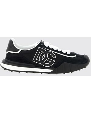 Dolce & Gabbana Dolce &Amp Gabbana Dg Athletic Leather And Nylon Trainers With Dg Monogram - White