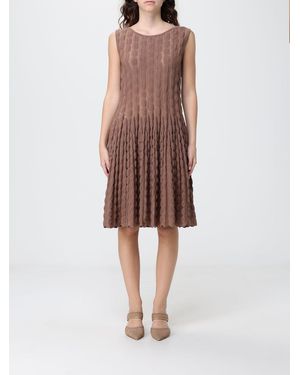 Antonino Valenti Off-Shoulder Mini-Strickkleid Papavero - Braun
