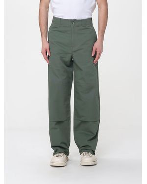 KENZO Cotton Wide-Leg Trousers - Green