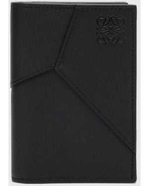 Loewe Puzzle Bifold-Kartenetui Aus Glattem Kalbsleder - Weiß