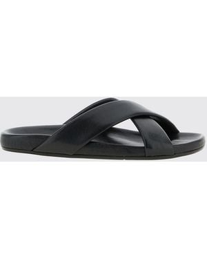 Saint Laurent Nichols Leather Sandals - Black