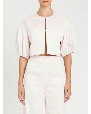 Twinset Cropped Crêpe Jacket - White