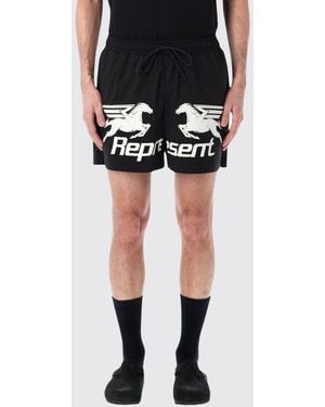 Represent Logo Swim Shorts - Black