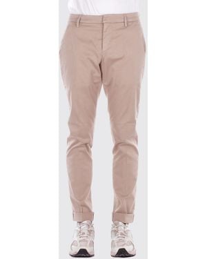 Dondup Cotton Slim Fit Trousers - Natural