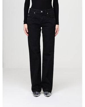 Isabel Marant Cotton Denim Straight Jeans - Black