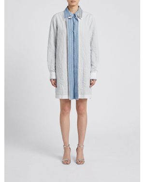 Loewe Baumwoll-Hemdblusenkleid - Blau