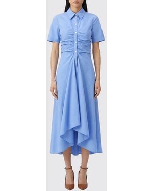 McQueen Cotton Chemisier Dress - Blue