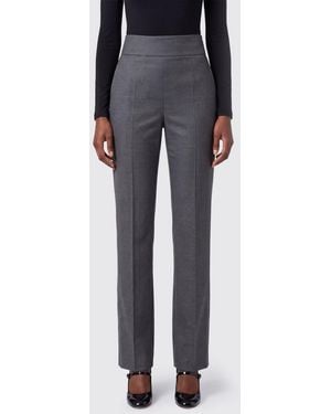 Valentino Garavani High-Waisted Slim Fit Silk And Wool Trousers - Black