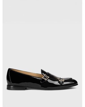 Doucal's Patent Leather Monk Strap - Black