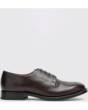 Church's Smooth Leather Custom Grade Sole Derby Shoes With Round Toe - White