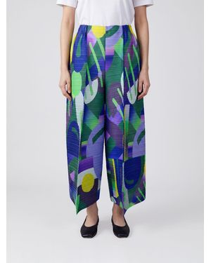 Pleats Please Issey Miyake Pantalones Mujer - Azul