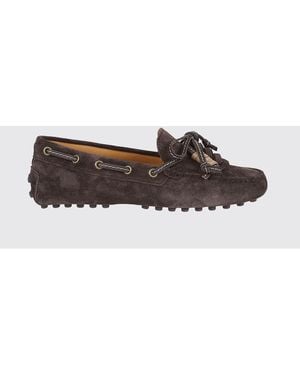 Tod's Suede Loafers With Tassels - White