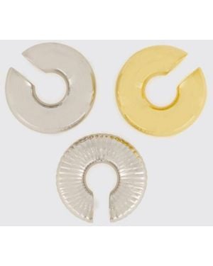 Rabanne Set De Tres Ear Cuffs De Latón - Blanco