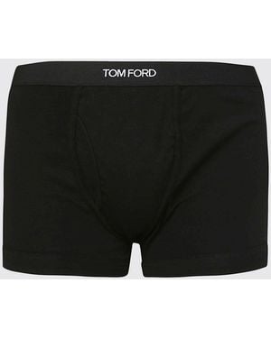 Tom Ford Stretch Cotton Boxer Set - Black