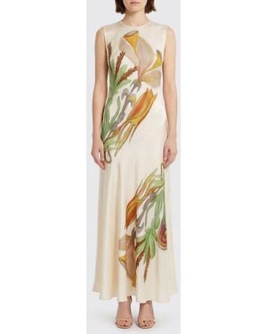 Ulla Johnson Printed Silk Dress - Metallic