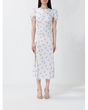 Mar De Margaritas Floral Print Viscose Midi Dress - White
