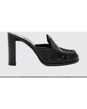 Saint Laurent Le Loafer High-Heeled Mules - Black