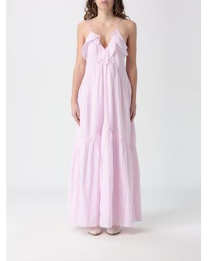 Isabel Marant Vasma Long Cotton Blend Dress - Pink