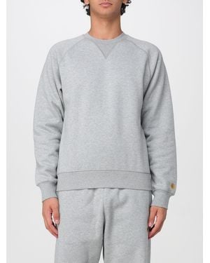 Carhartt Relaxed Fit Solid Colour Cotton Crewneck Sweatshirt With Dropped Shoulders - Grey