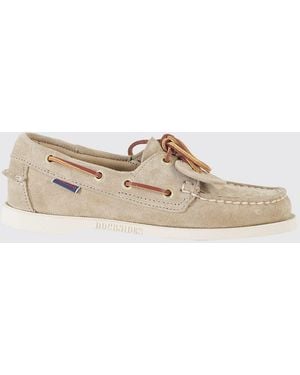 Sebago Portland Artisan Suede Boat Loafers - Natural