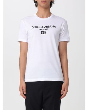 Dolce & Gabbana Dolce &Amp Gabbana Cotton T-Shirt With Logo - White