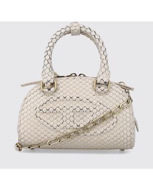 DIESEL 1Dr Dome Print Leather Bag - Natural
