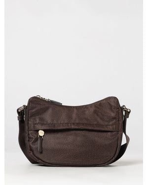 Borbonese Luna Polka Dot Recycled Nylon Crossbody Bag - Brown
