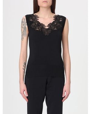 Ermanno Scervino Stretch Viscose Sleeveless Top - Black