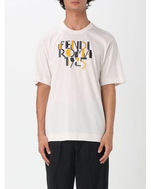 Fendi Roma 1925' Print T-Shirt - Weiß