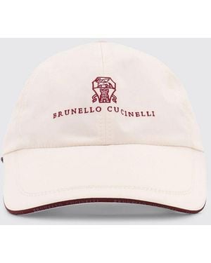 Brunello Cucinelli Nylon Hat With Embroidered Logo - Pink
