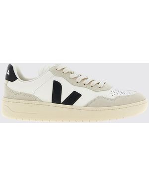 Veja V90 Leather Trainers - Natural