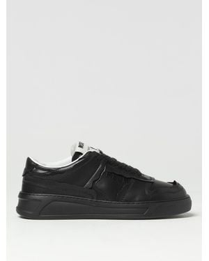 MSGM Fantastic Green Trainers In Recycled Synthetic Leather - Black