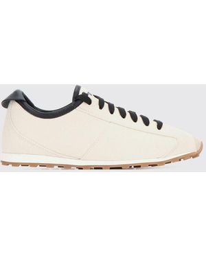 Jacquemus Les Tennis Low-Top Canvas And Leather Sneakers With Embroidered Logo - Natural