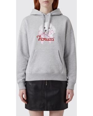 Fiorucci Logo Cotton Hoodie - Grey