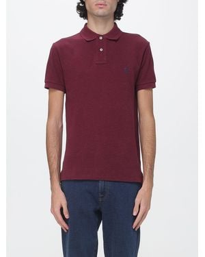 Polo Ralph Lauren Slim Fit Cotton Polo Shirt With Pony Logo Embroidery - Purple