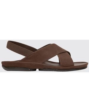 Camper Right Isla Suede Sandal - Brown