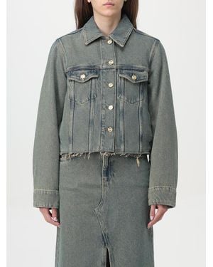 Ganni Giacca Di Jeans Vintage - Grigio