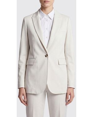 Circolo 1901 Single-Breasted Cropped Cotton Blazer With Lapels - Gray