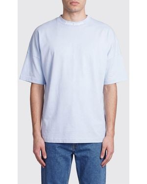 Palm Angels Cotton T-Shirt With Logo - White