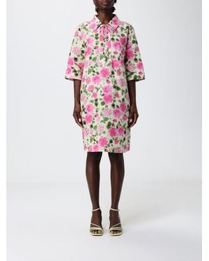 Liu Jo Vestido De Popelín De Algodón Con Estampado Floral - Multicolor