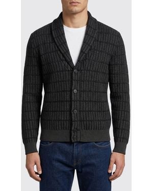 Brioni Linen And Cotton Cardigan - Black