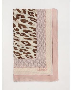 Liu Jo Pañuelo De Viscosa Con Estampado Animal Y Monograma - Neutro