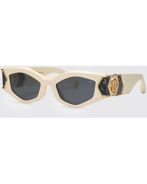 Philipp Plein Hera Oval Cat-Eye Sunglasses - Natural