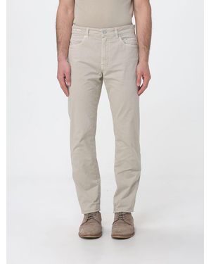 Siviglia Slim Fit Stretch-Gabardinehose - Natur