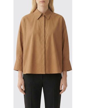 Fabiana Filippi Oversize Cotton Shirt With Diamond Thread - Natural